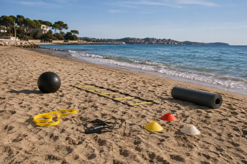 Travail sur sable et sentier littoral à Bandol