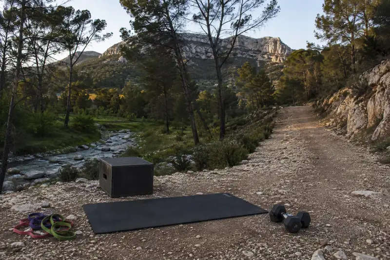Entraînement en sous-bois dans le parc de Saint-Pons à Gémenos