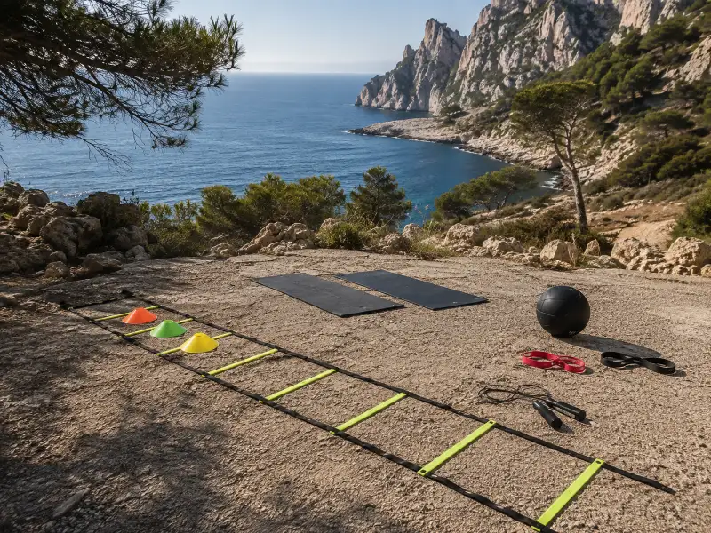 Entraînement sur le sentier du littoral à Saint-Cyr-sur-Mer